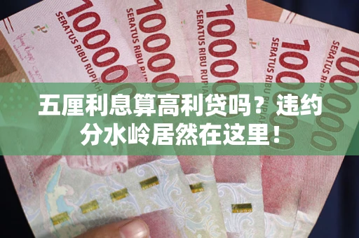 济南五厘利息算高利贷吗？违约分水岭居然在这里！
