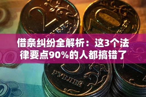 济南借条纠纷全解析：这3个法律要点90%的人都搞错了
