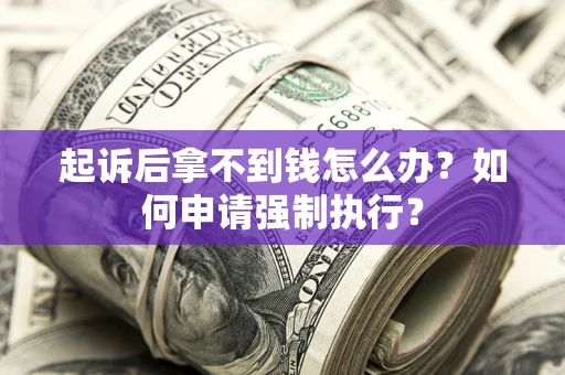 济南起诉后拿不到钱怎么办？如何申请强制执行？