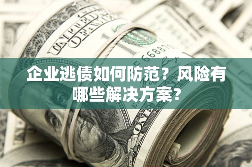 济南企业逃债如何防范？风险有哪些解决方案？