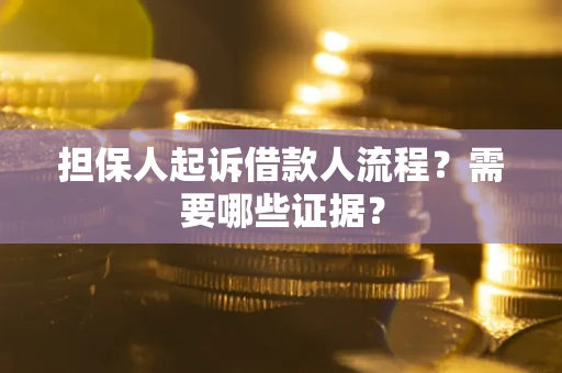 济南担保人起诉借款人流程？需要哪些证据？