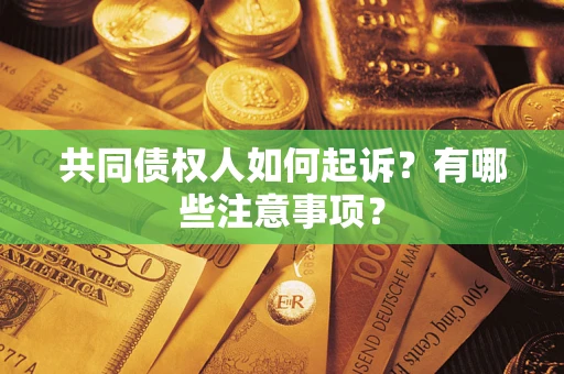 济南共同债权人如何起诉？有哪些注意事项？